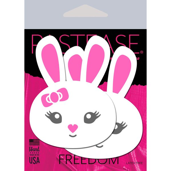 Pastease White Bunny with Pink Bow Pasties - Image 3