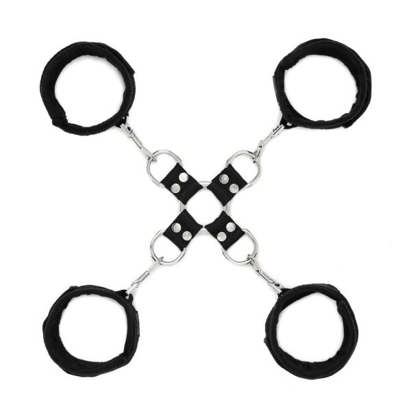 Sportsheets 5-Piece Adjustable Hog Tie & Cuff Set Black - Image 8