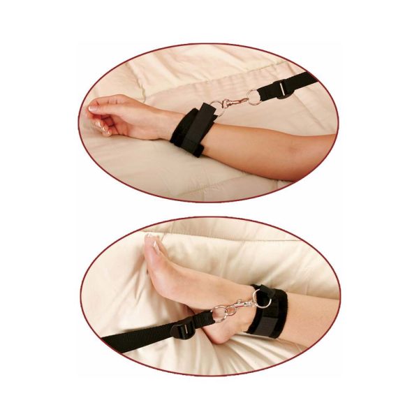 Fetish Fantasy Series Bed Bindings Restraint Kit Black - Image 3