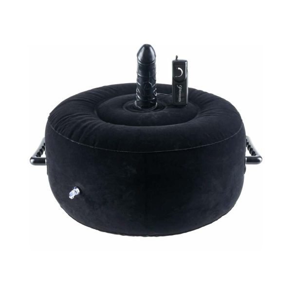 Fetish Fantasy Series Inflatable Hot Seat with Vibrating Dildo Black - Image 2