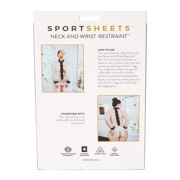 Sportsheets Adjustable Neoprene Neck & Wrist Restraint Black - Image 3