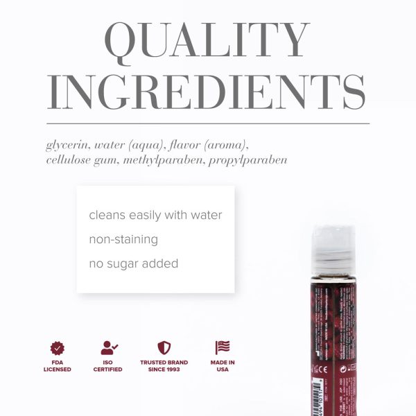 JO H2O Raspberry Sorbet Flavored Water-Based Lubricant 1 oz. - Image 2