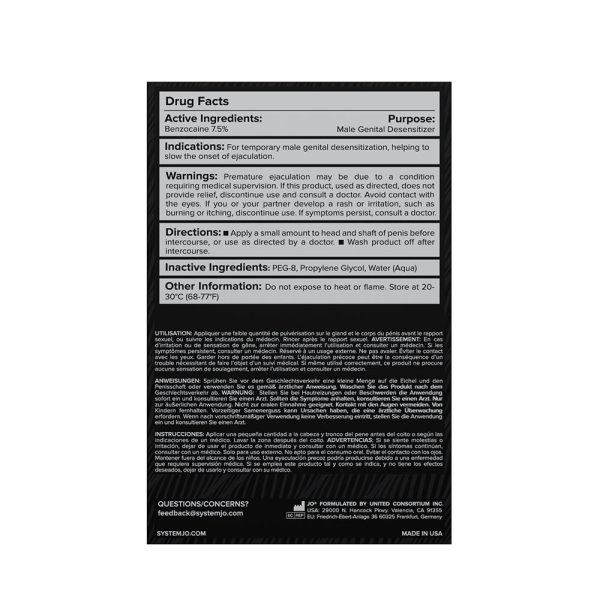 JO Prolonger Benzocaine Desensitizing Spray 2 oz. - Image 2