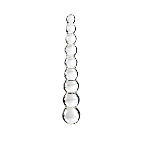 Icicles No. 2 Beaded 8.5 in. Glass Dildo Clear - Image 2