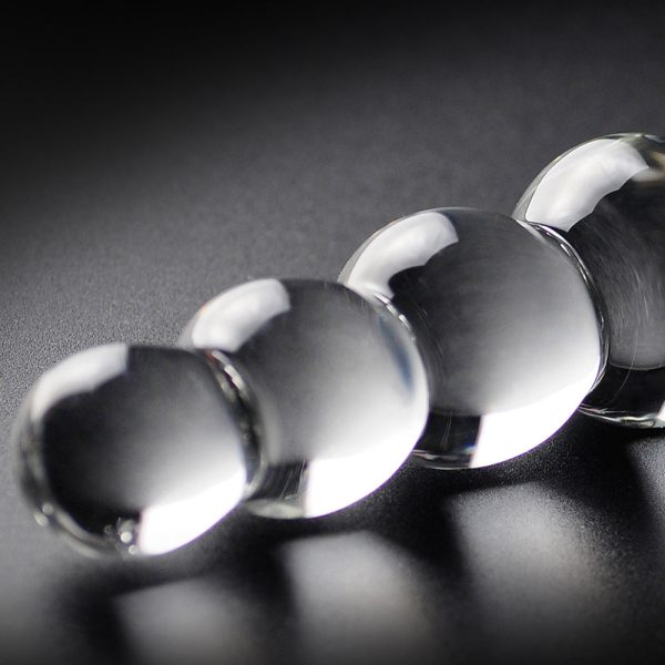 Icicles No. 2 Beaded 8.5 in. Glass Dildo Clear - Image 4
