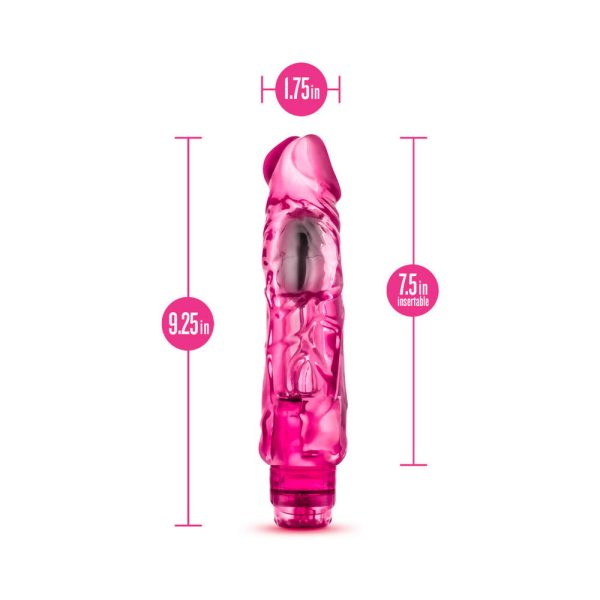 Naturally Yours Wild Ride Realistic 9 in. Vibrating Dildo Pink - Image 7