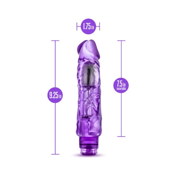 Naturally Yours Wild Ride Realistic 9 in. Vibrating Dildo Purple - Image 7