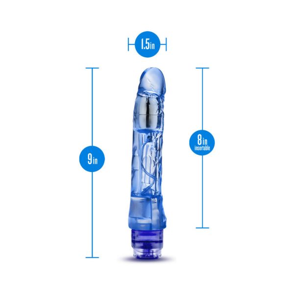 Naturally Yours Mambo Vibe Realistic 9 in. Vibrating Dildo Blue - Image 7