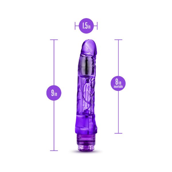 Naturally Yours Mambo Vibe Realistic 9 in. Vibrating Dildo Purple - Image 7