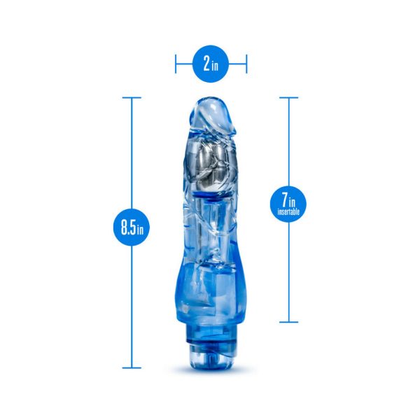 Naturally Yours Fantasy Vibe Realistic 8.5 in. Vibrating Dildo Blue - Image 6