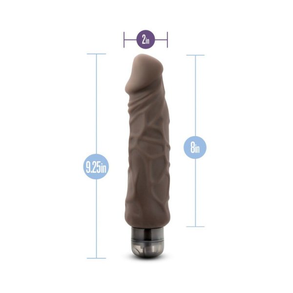 X5 Plus Hard On Realistic 9 in. Vibrating Dildo Brown - Image 8