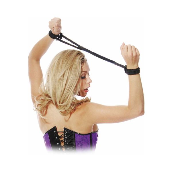 Fetish Fantasy Series Silk Rope Love Cuffs Black - Image 4