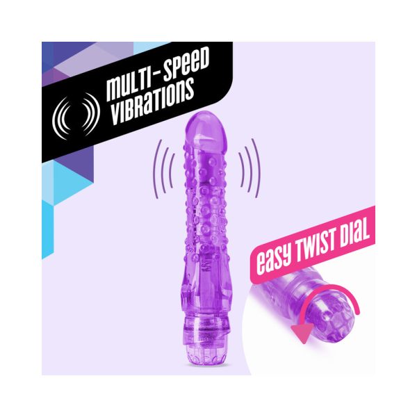 Naturally Yours Bump n'' Grind Textured Slimline Vibrator Purple - Image 6