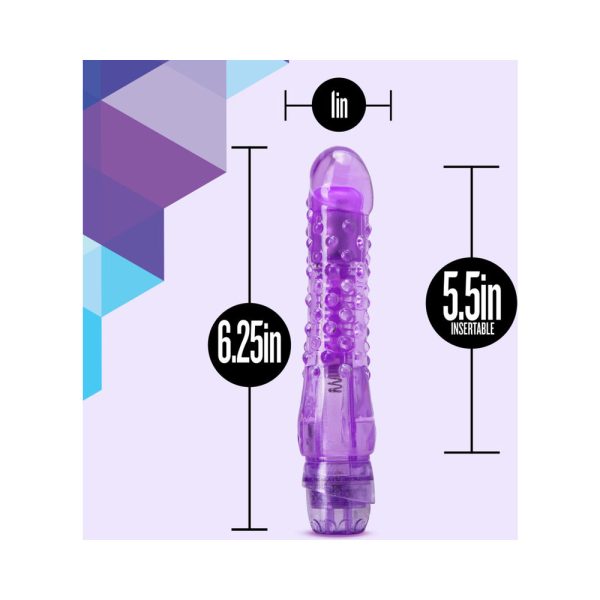 Naturally Yours Bump n'' Grind Textured Slimline Vibrator Purple - Image 7