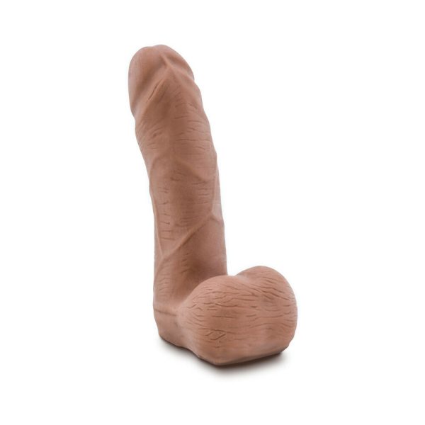 Au Naturel Carlito 5 in. Posable Dual Density Dildo with Balls Tan - Image 2