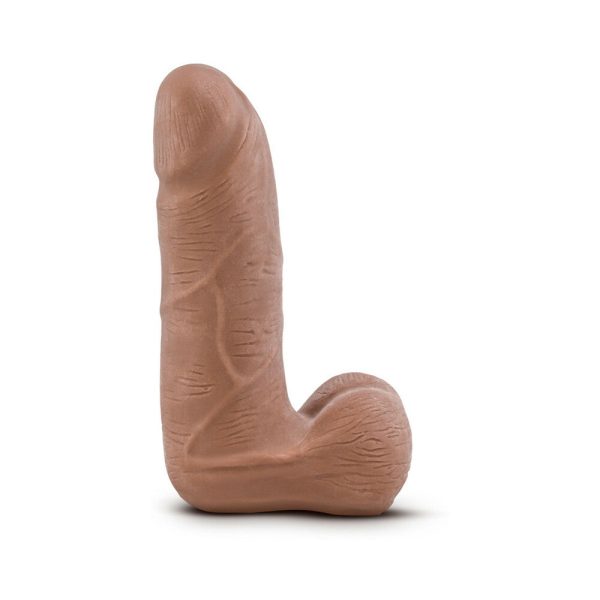 Au Naturel Carlito 5 in. Posable Dual Density Dildo with Balls Tan - Image 3