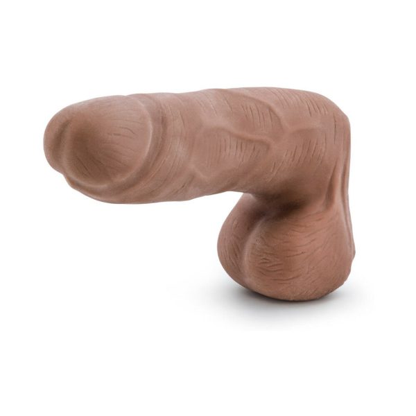 Au Naturel Carlito 5 in. Posable Dual Density Dildo with Balls Tan - Image 4