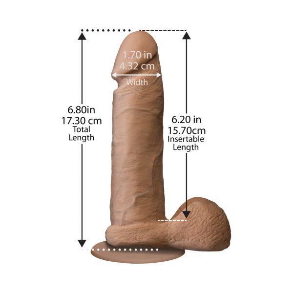 The Realistic Cock - UR3 - 6 Inch Brown - Image 3