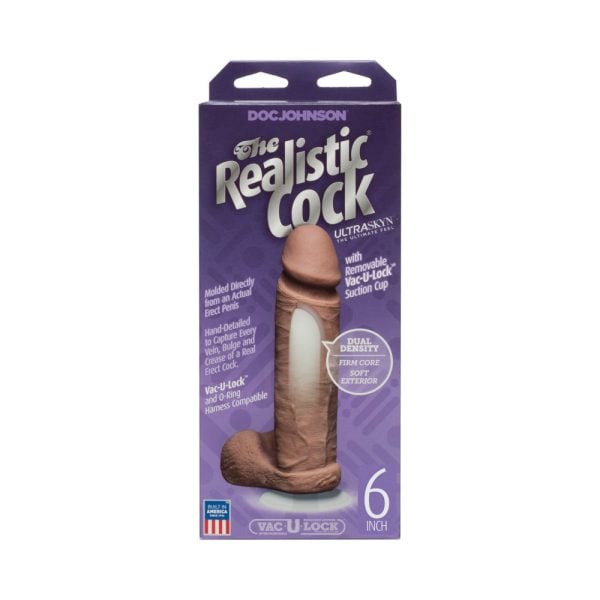 The Realistic Cock - UR3 - 6 Inch Brown - Image 5