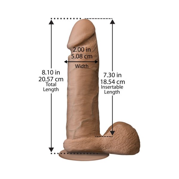 The Realistic Cock - UR3 - 8 Inch Brown - Image 3