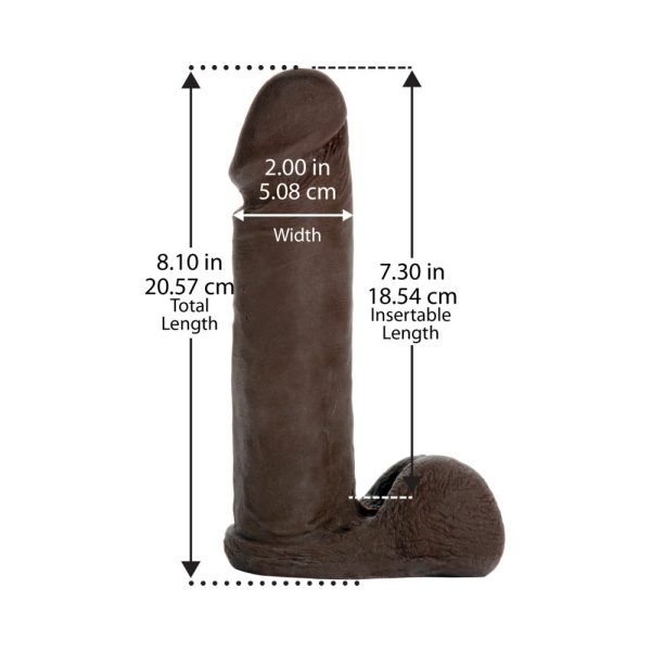 Vac-U-Lock - 8-Inch ULTRASKYN Cock Black - Image 3