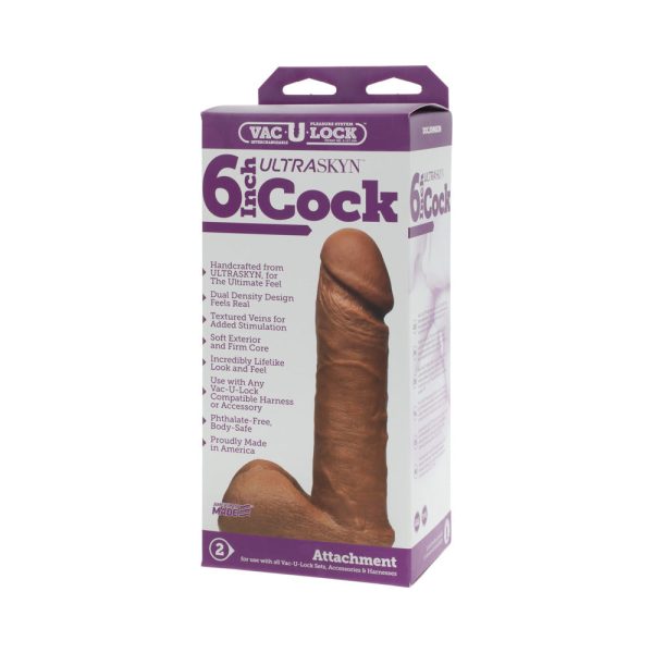 Vac-U-Lock - 6-Inch ULTRASKYN Cock Brown - Image 4