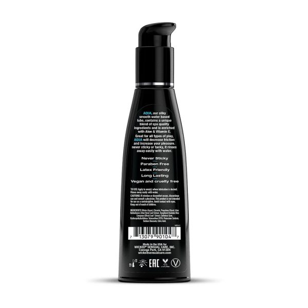 Wicked Aqua Water-Based Lubricant 4 oz. - Image 2