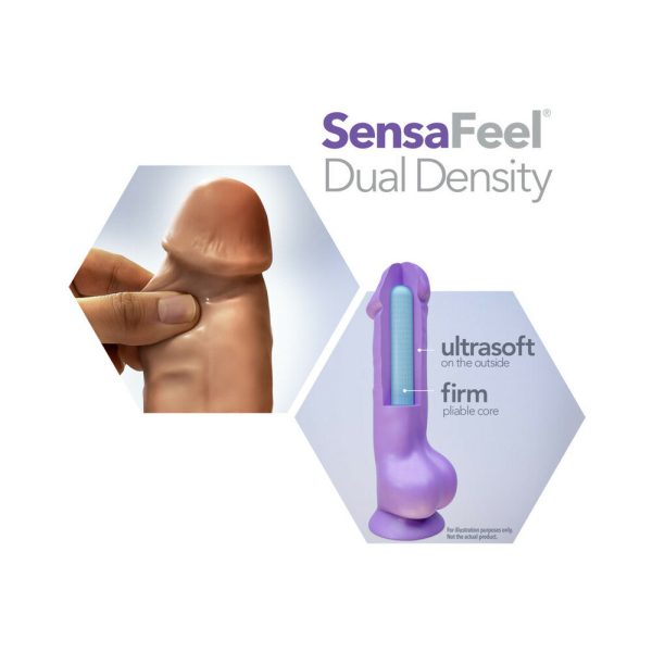Au Naturel Roberto 9.5 in. Posable Dual Density Dildo Tan - Image 7