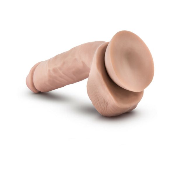 Au Naturel Anthony 8.5 in. Posable Dual Density Dildo with Balls Beige - Image 4