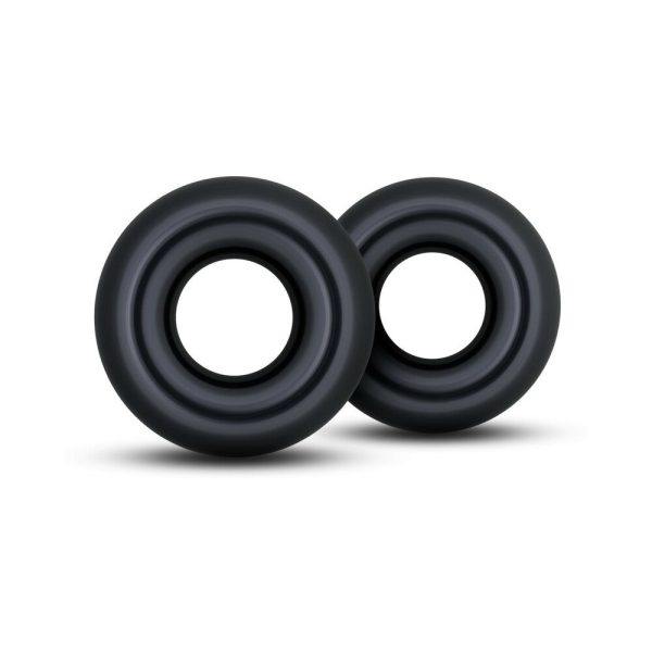 Stay Hard Donut Rings Oversized Cockring 2-Pack Black - Image 2