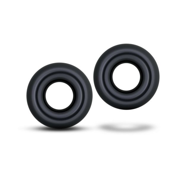 Stay Hard Donut Rings Oversized Cockring 2-Pack Black - Image 3