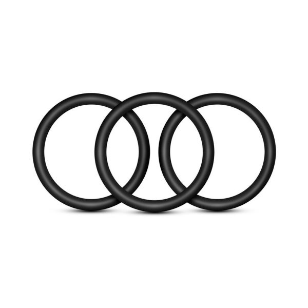 Performance VS1 Pure Premium Silicone Cockrings 3-Pack Medium Black - Image 2