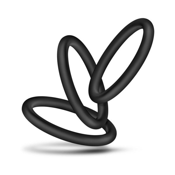 Performance VS1 Pure Premium Silicone Cockrings 3-Pack Medium Black - Image 4