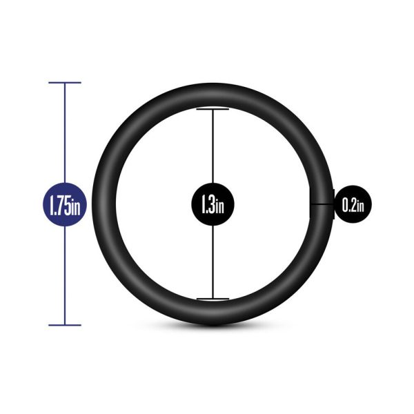 Performance VS1 Pure Premium Silicone Cockrings 3-Pack Medium Black - Image 8