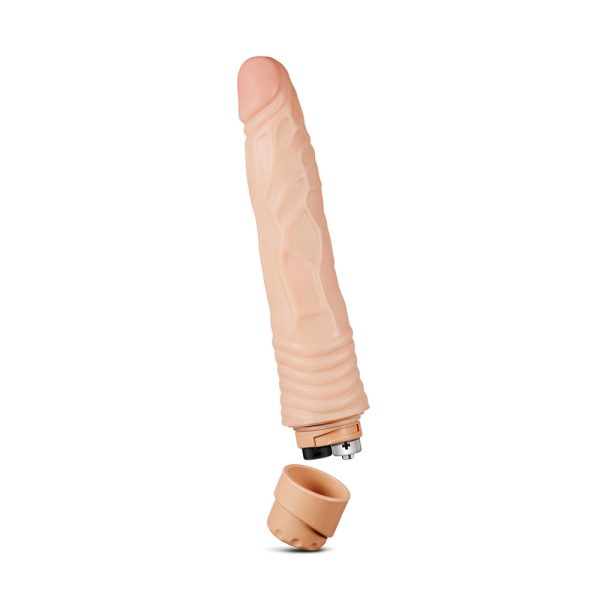 Dr. Skin Cock Vibe 2 Realistic 9 in. Vibrating Dildo Beige - Image 4