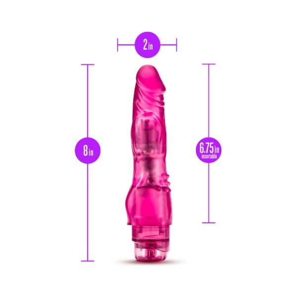 B Yours Vibe 4 Realistic 8 in. Vibrating Dildo Pink - Image 7