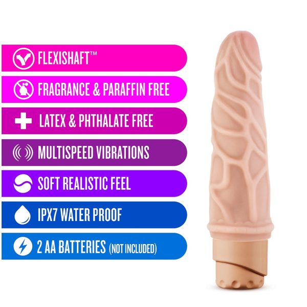 Dr. Skin Cock Vibe 3 Realistic 7.25 in. Vibrating Dildo Beige - Image 8