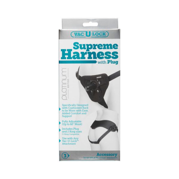 Vac-U-Lock Platinum - Supreme Harness - With Plug Black - Image 6