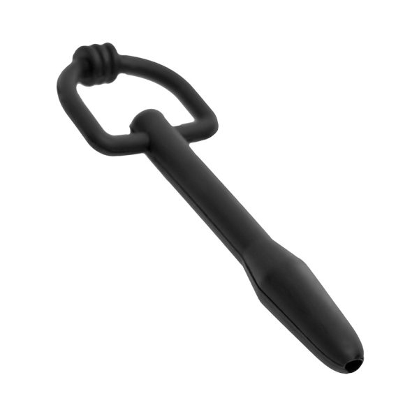 Master Series Cum-Thru D-Ring Silicone Plug Black - Image 3