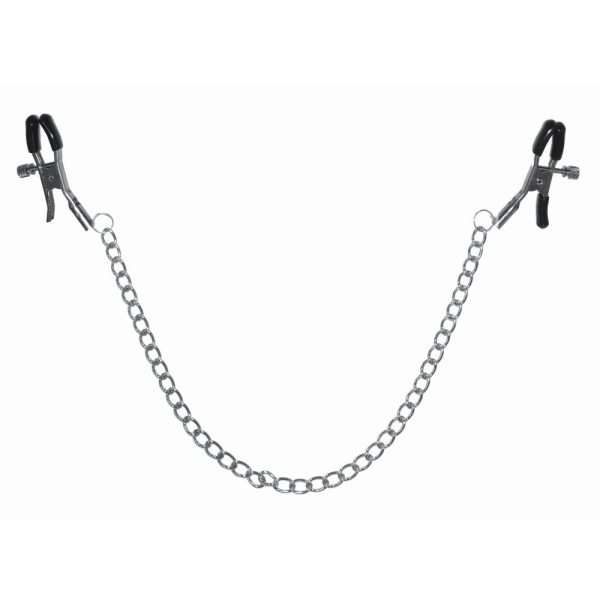 Sportsheets Sex & Mischief Adjustable Chained Nipple Clamps - Image 2