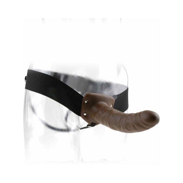 Fetish Fantasy Series 8 in. Hollow Strap-On Brown/Black - Image 4