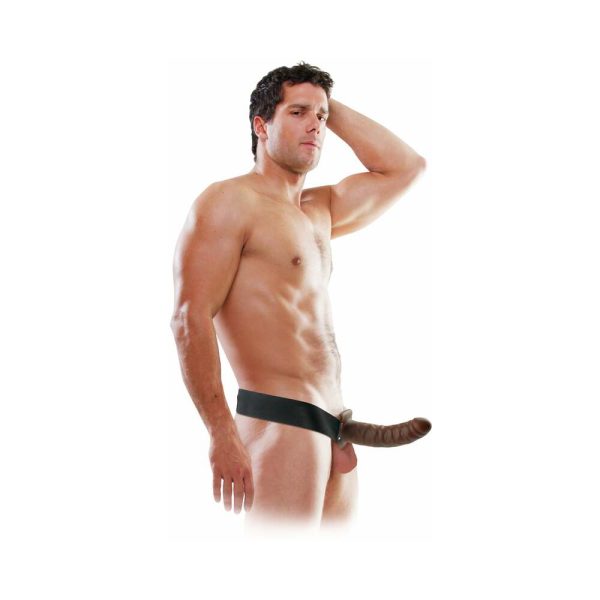 Fetish Fantasy Series 8 in. Hollow Strap-On Brown/Black - Image 5