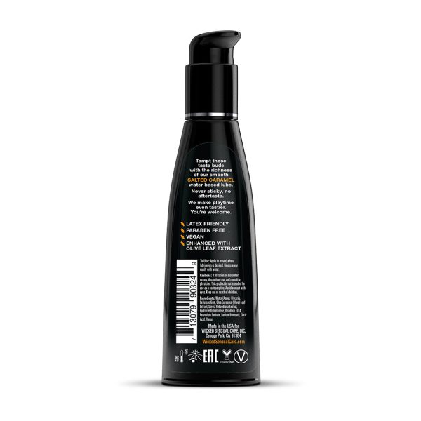Wicked Aqua Salted Caramel Water-Based Lubricant 4 oz. - Image 2