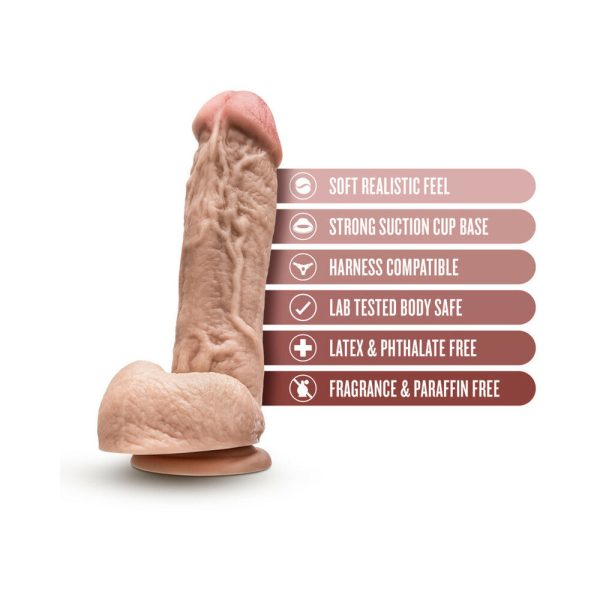 Hung Rider Trigger Realistic 8.5 in. Dildo with Balls Beige - Image 5