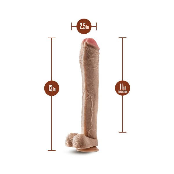 Hung Rider Lil John Realistic 13 in. Dildo with Balls Beige - Image 6