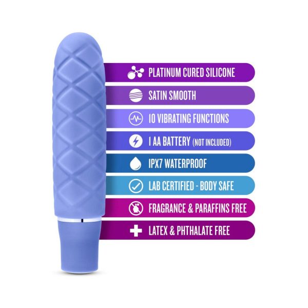 Luxe Cozi Mini Silicone Slimline Vibrator Periwinkle - Image 5