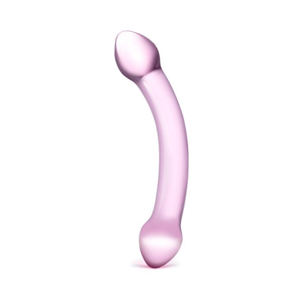 Glas 7.25 in. Double Trouble Purple Glass Dildo - Image 2