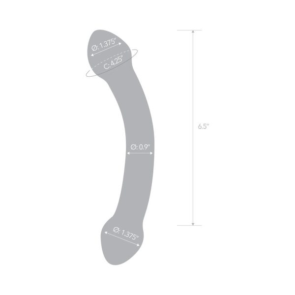 Glas 7.25 in. Double Trouble Purple Glass Dildo - Image 7