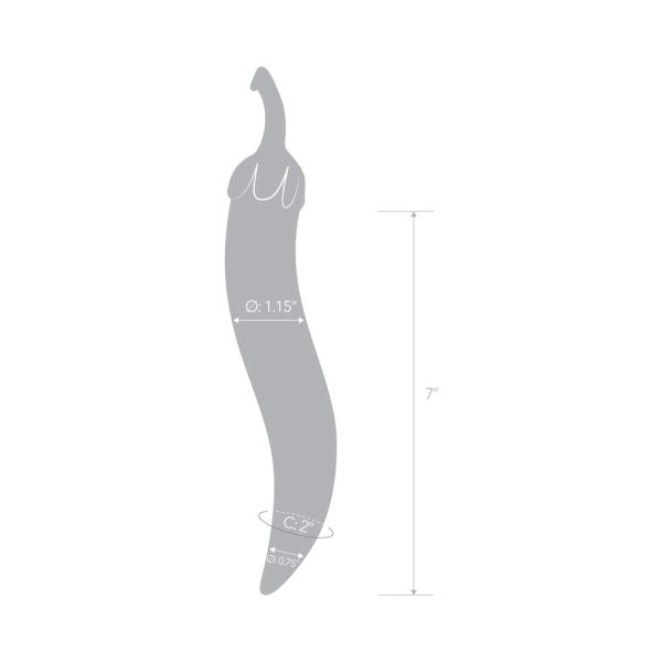 Glas 8.25 in. Glass Naturals Chili Pepper Dildo - Image 7