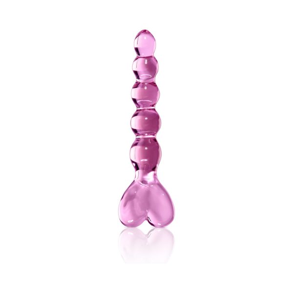 Icicles No. 43 Glass Massager with Heart-Shaped Handle Pink - Image 2